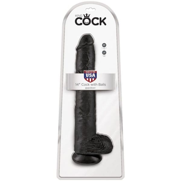 KING COCK - REALISTIC PENIS WITH BALLS 30.5 CM BLACK 6